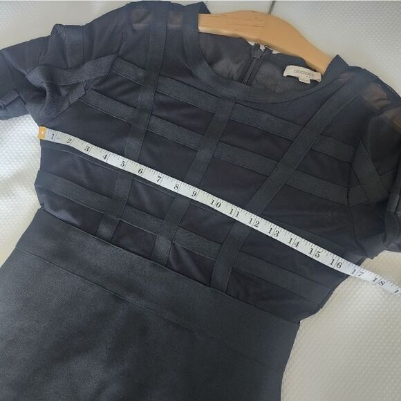 Chocolate bodycon mesh top midi dress - Picture 12 of 16